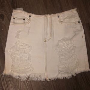 Carmar white denim skirt